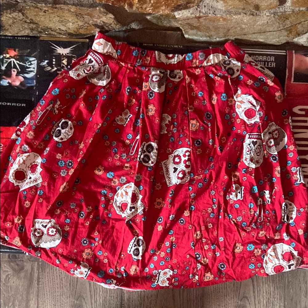 Red Bubble Day of the Dead Skirt